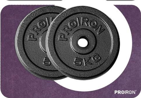 Набір чавунних вагових пластин PROIRON 5 кг (2 шт.) Луцк - изображение 1