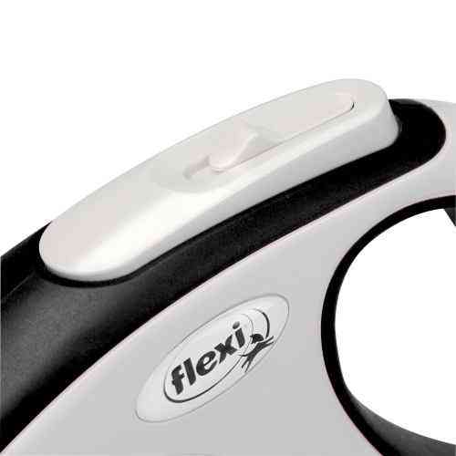 Рулетка Flexi New Comfort для собак, стрічка, розмір L, 5 м (чорна) Вінниця