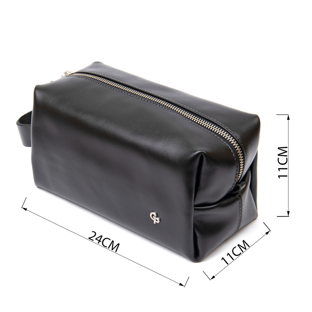 Мужской кожаный несессер GRANDE PELLE 11417 Черный Киев - изображение 4