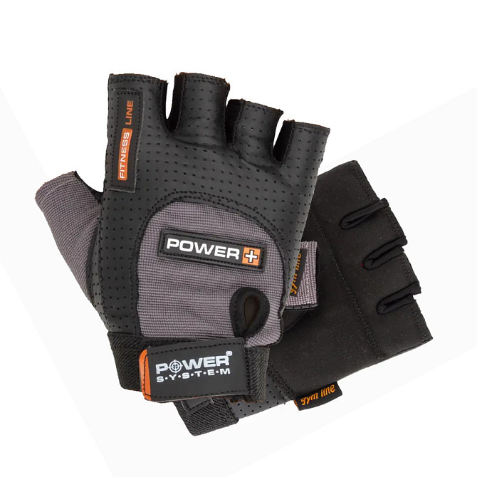 Рукавички для фітнесу Power System PS-2500 Power Plus Black/Grey XS Каменское - изображение 2