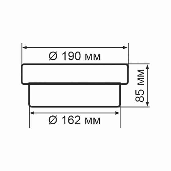 Світильник ERKA 1065D.i LED-Вlack-В з датчиком руху 12W 4200K круглий чорний/білий Е27 IP 65 Київ