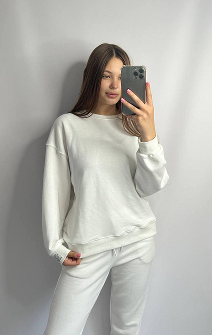 Костюм спортивний жіночий трикотажний Молочний XL/XXL Харків - фото 2