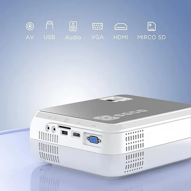 Портативний міні-проектор Bomaker GC355 HD LED 6500 Лм Wi-Fi с динамиками для домашнього кінотеатру 1080P Full HD Дніпро - фото 5