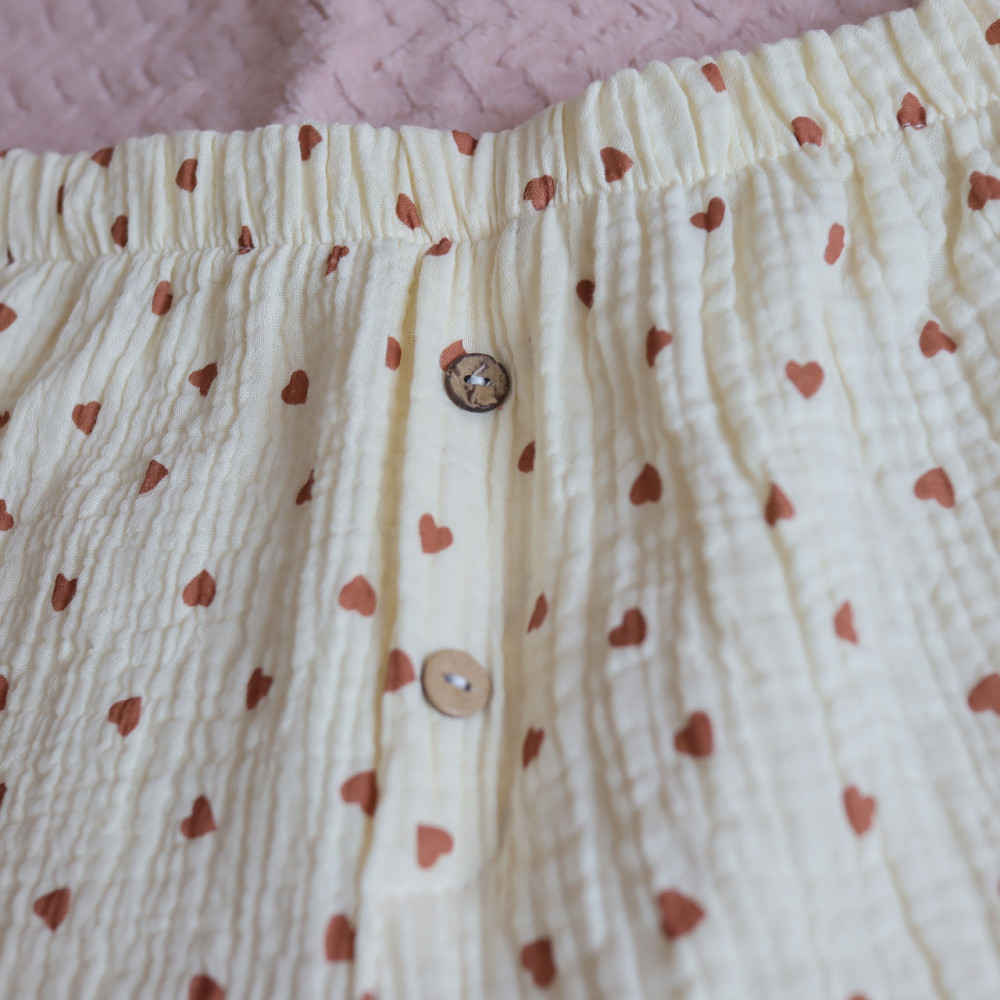 Муслінові чоловічі труси-шорти коричневі сердечка на ванільному Кам'янець-Подільський - фото 3