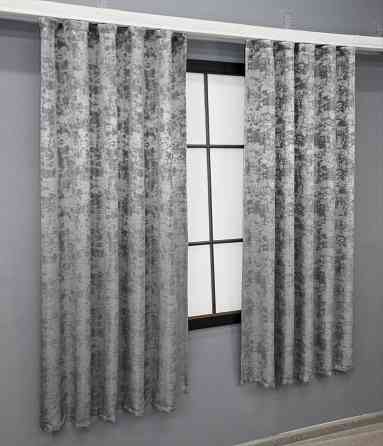 Комплект коротких штор VR-Textil Жаккард Sultan YL № 1668ш Серый 130х170 см 2 шт (35-0309) Киев