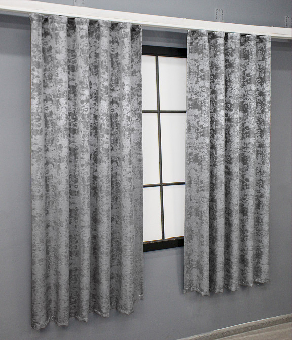 Комплект коротких штор VR-Textil Жаккард Sultan YL № 1668ш Серый 130х170 см 2 шт (35-0309) Киев - изображение 3