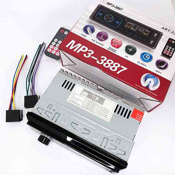 Магнітола автомобіль aux MP3 3887 ISO 1DIN, Авто магнітола 1дин, Автомагнітоли з роз'ємом USB LQ-65 Львів