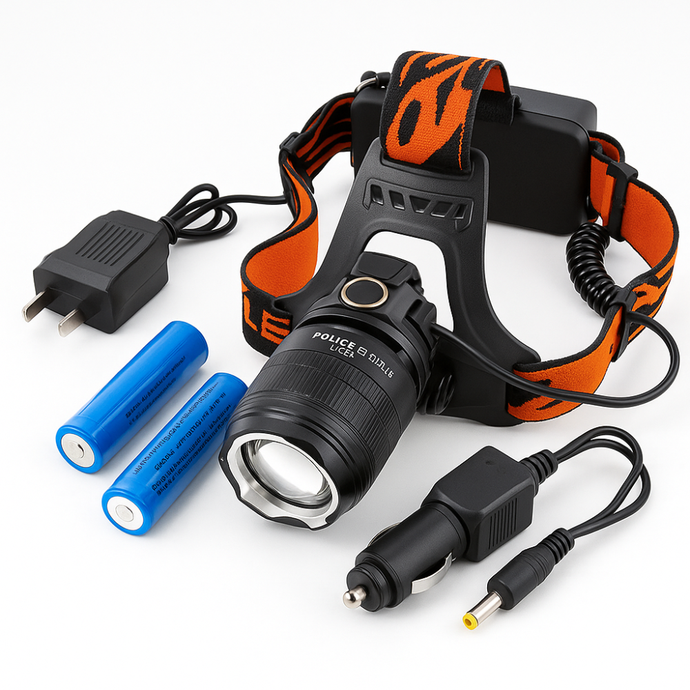 Налобний фонарь с аккумулятором, Налобный фонарь с ремешком на голову Фонарик на голову зарядкой IM-69 Киев - изображение 10