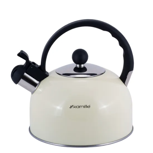 Чайник 2,5л зі свистком (салатовий,кавовий,беж) 0679A KAMILLE Житомир