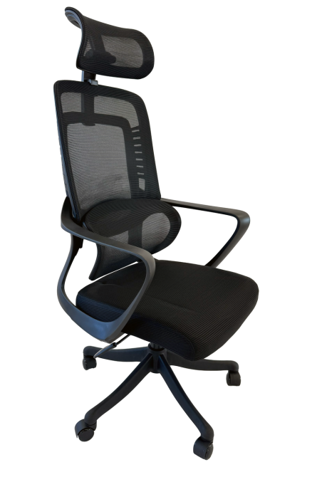 Офисное эргономичное кресло ERGO E2502 с сетчатой обивкой черное Киев - изображение 3