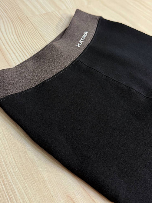 Лосины женские Kataya 6823 утепленные на флисе хлопковые чорные, черный, 54-60 Киев - изображение 5