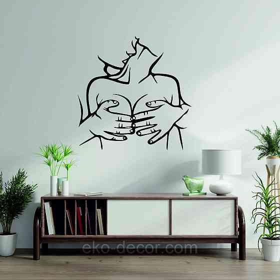 Декоративное настенное Панно «По взрослому 18+», Декор на стену 70*70 см, Черный Киев