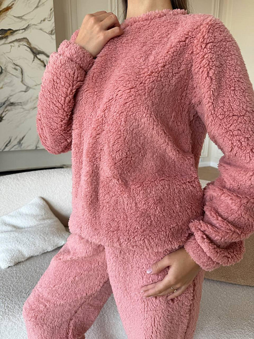 Жіноча махрова піжама Teddy Пудровий 48/52 Харків - фото 4