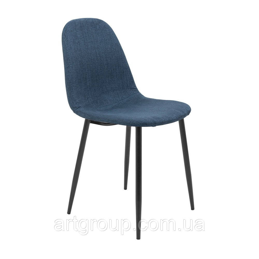 Стілець крісло м'який MacaoDesign U Sorrento 88 чорні ніжки Синій Дніпро - фото 1