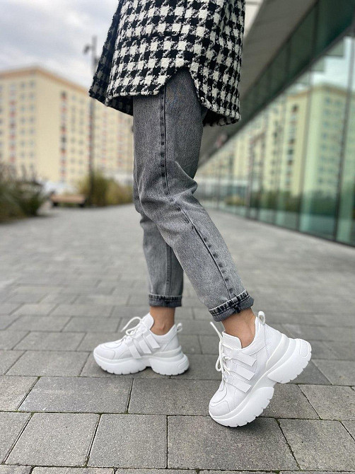 Кроссовки женские M.KRAFT белые натуральная кожа низкий ход 36р.37р.38р. (5280) Коломия - фото 2