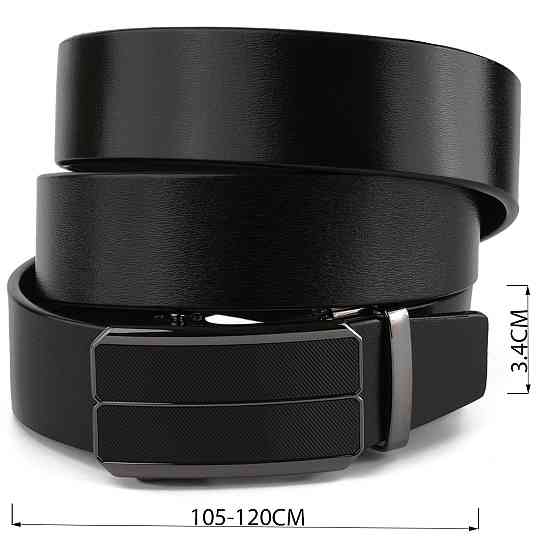 Ремінь чоловічий із затемненою чорною матовою пряжкою Vintage 20279 Чорний Київ