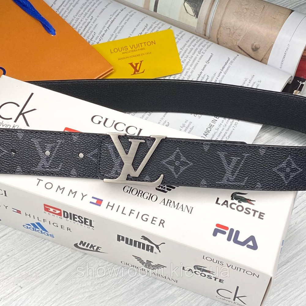 Мужской кожаный брендовый ремень (7010-1) Киев - изображение 2