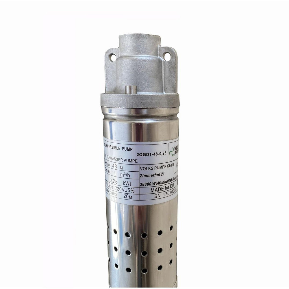 Насос скважинный шнековый VOLKS pumpe 2QGD 1-48-0,25кВт 2 дюйма! + кабель 15м (000011614) Киев - изображение 4