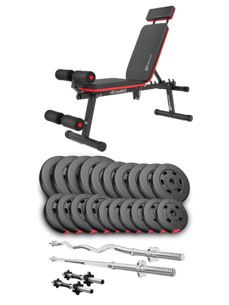 Набір Hop-Sport Premium 105кг з лавою HS-2040 HB, штангами та гантелями Киев