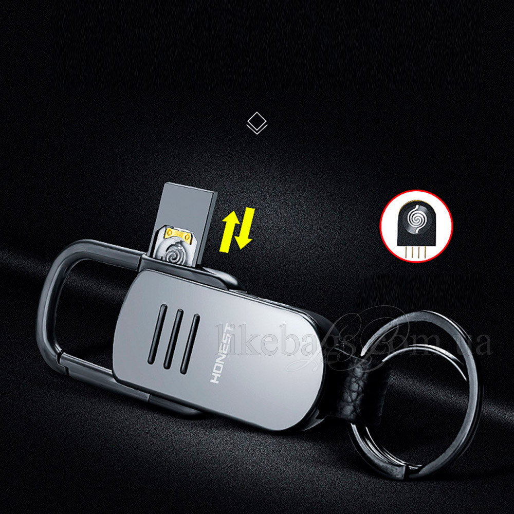 Імпульсна запальничка. Запальничка USB брелок в подарунковій упаковці Полтава - фото 1