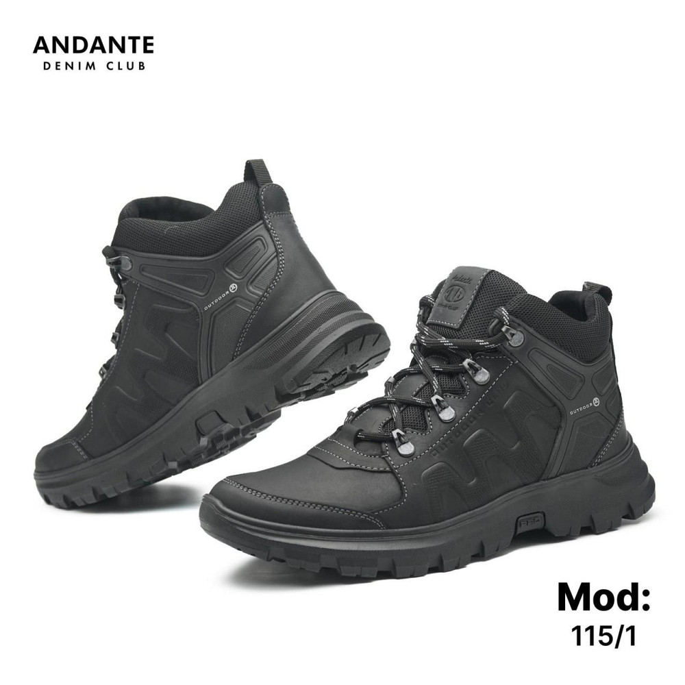 Чоловічі теплі зимові стильні черевики з натуральної шкіри та хутра артикул 115/1 41 (27) Харків - фото 1