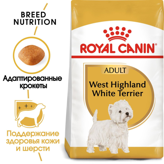 Royal Canin West Highland White Terrier Adult (Рояв Канін Вест Гайленд Уайт Тер’єр Едалт) корм для собак 3 кг. Запоріжжя