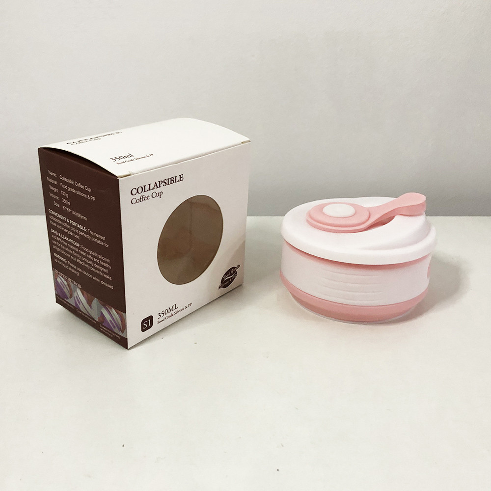 Походная складная чашка 350 мл, Силиконовая туристическая кружка, Силиконовая складная кружка NQ-20 Ивано-Франковск - изображение 2