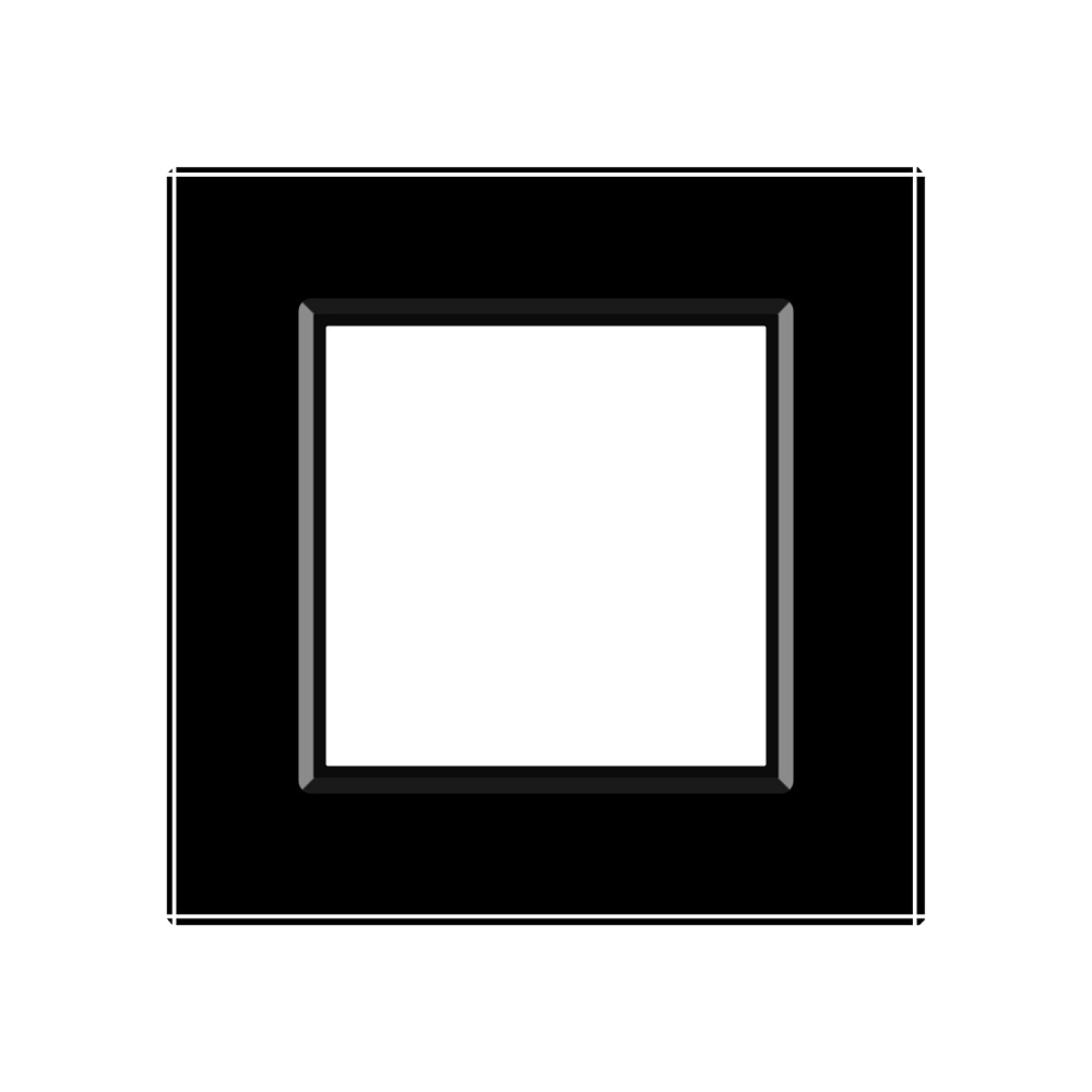 LIVOLO Рамка 1-постова LIVOLO, загартоване скло, чорна матова, 80×80 мм (VL-P7E-2BS06) Коломия - фото 5