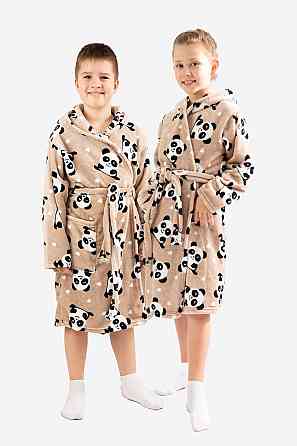 Халат детский, теплый, велсофт, кофейный, топ Крохатушка одяг Киев