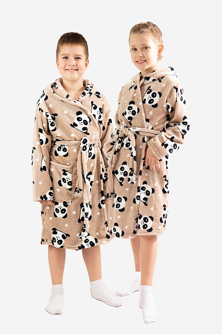 Халат детский, теплый, велсофт, кофейный, топ Крохатушка одяг Киев - изображение 1