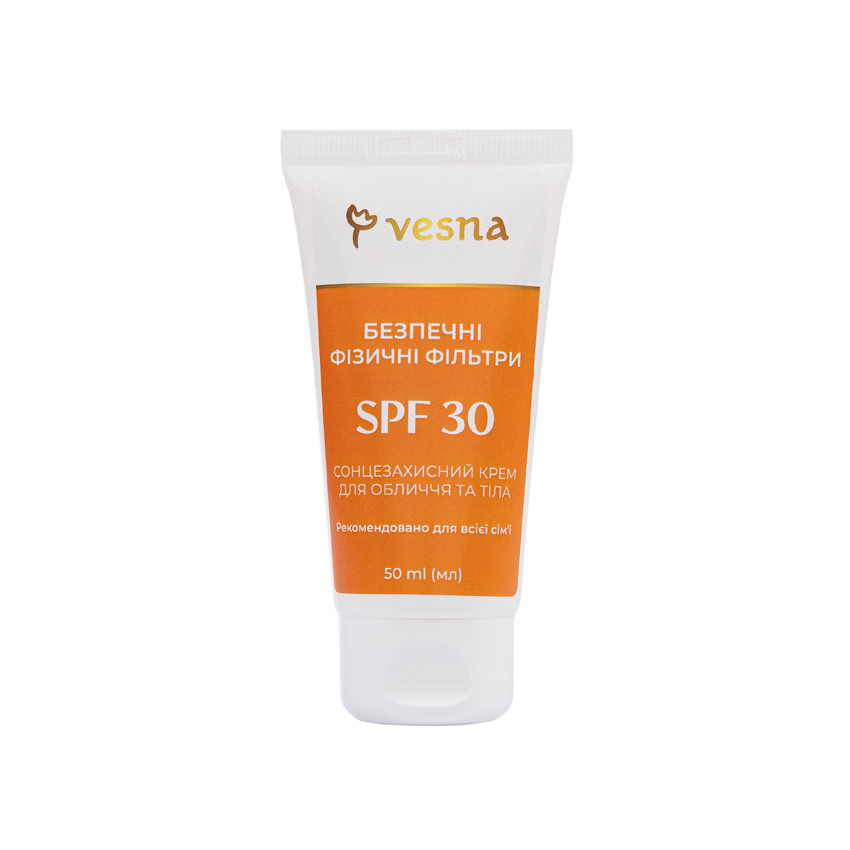 Сонцезахисний крем для обличчя та тіла SPF 30 Vesna 50 мл Київ - фото 1