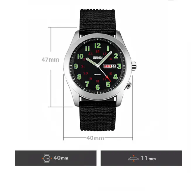 Мужские наручные классические часы Skmei 9112 (Черный) Винница - изображение 4