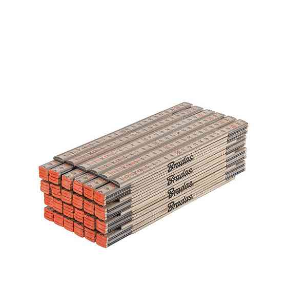 Лінійка розкладна, дерево, 1м, пружина, DIY-MFW11WD/24BOX Київ