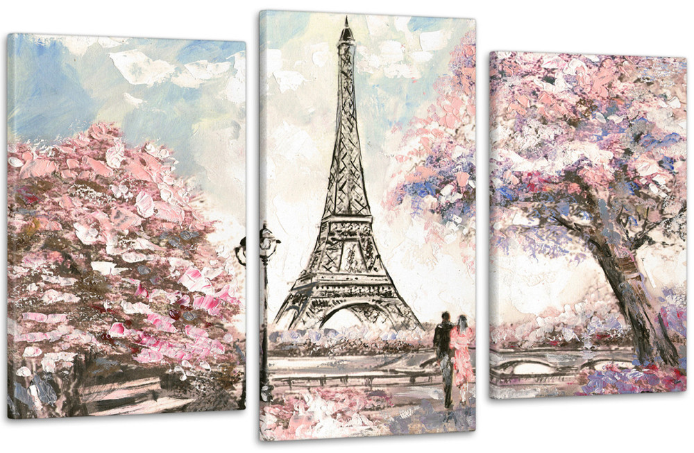 Модульная картина Париж Art-42_3 70x130 см Киев - изображение 1