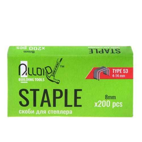 Степлер будівельний для скоб 4-14мм + 200скоб 8мм (хром) Alloid Одеса - фото 7