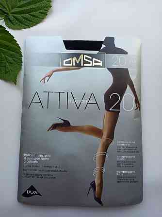 Колготки жіночі підтримувальні omsa attiva 20 чорні омси 4 Славута