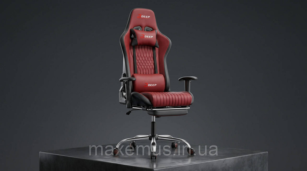Геймерское компьютерное кресло Bonro 1002G красное с подставкой для ног (усиленное игровое кресло до 225 кг) Мостиська - фото 7