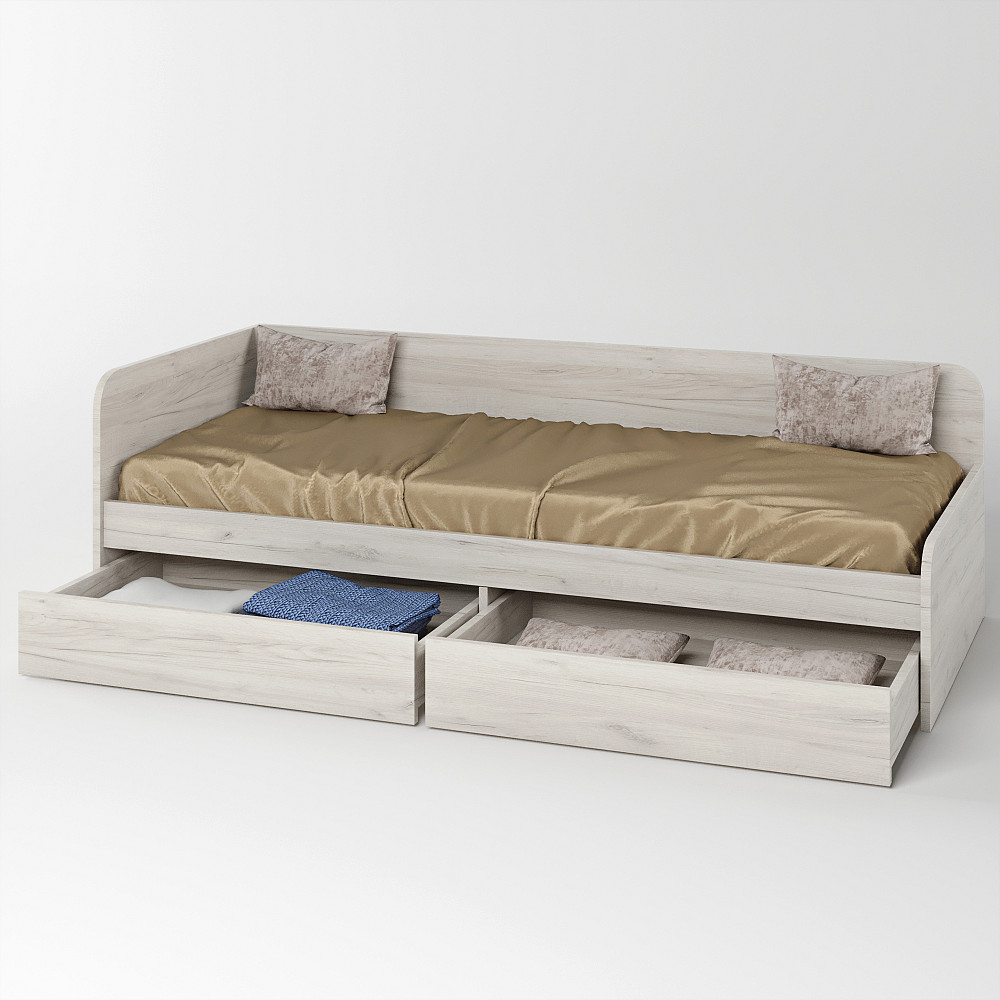 Ящики выдвижные 2 штуки Эверест для Кровати Соната-800 (к-кт) дуб крафт белый (DTM-2673) Львов - изображение 2