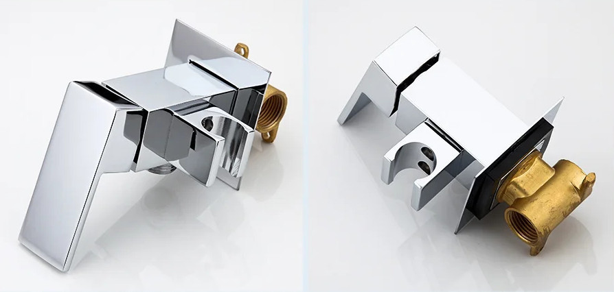Змішувач для гігієнічного душу Mixxus Premium Mark 002 вбудований латунний кубічний дизайн (MI5967) Чернівці - фото 3