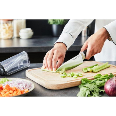 Кухонный нож Tefal Eversharp, 16.5см, з чохол-точило нержавіюча сталь, чорний (K2569004) Винница - изображение 7