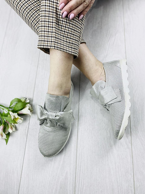 Sothby 's Сліпони жіночі Sothby 's K-378/3 срібні (весна-літо, шкіра натуральна) (3305) 36р.38р Коломыя - изображение 2