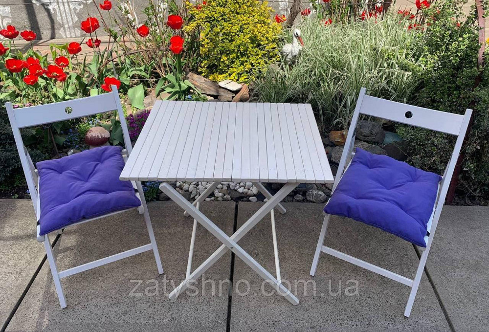 Буковая мебель для сада белого цвета Киев - изображение 4