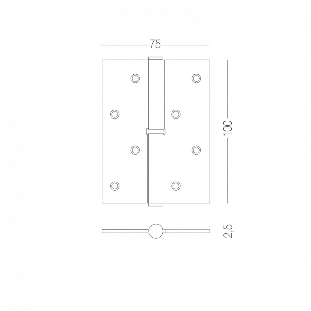 ЗАВІСА ДЛЯ ДВЕРЕЙ З'ЄМНА ЛІВА H-100L AB СТАРА БРОНЗА Київ - фото 2