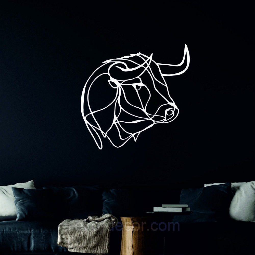 Настенный декор Панно «Бык» Декор на стену 90*90 см, Белый Киев - изображение 4