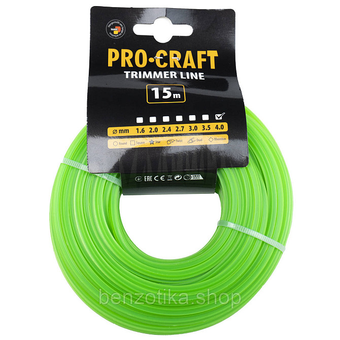 Волосінь зірка Procraft 4мм 15м Київ - фото 1
