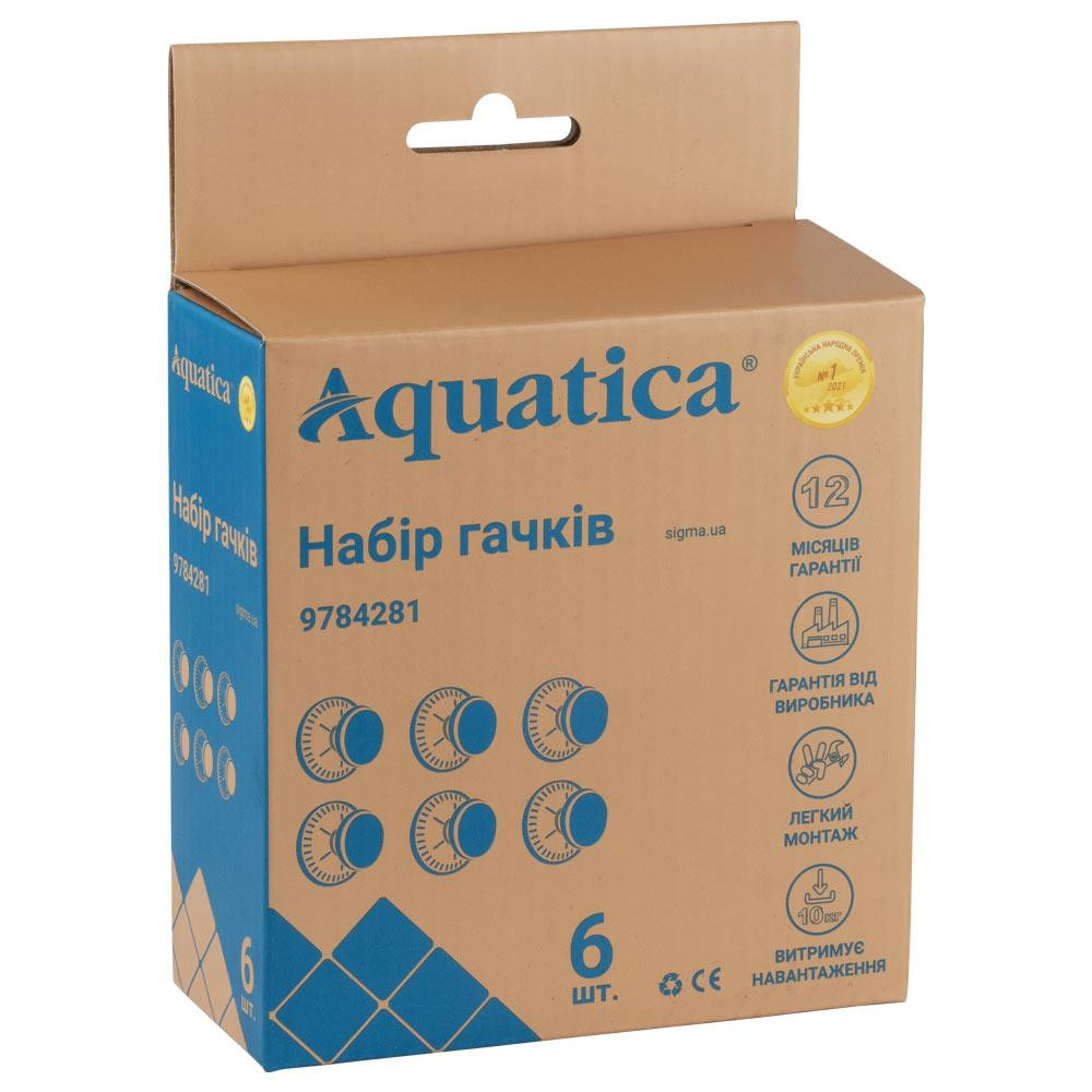 Крючки на вакуумных присосках s42 Ø40×40мм цветные (6шт) AQUATICA (9784281) Киев - изображение 6