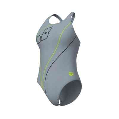 Купальник Arena Trail Swimsuit V Back 009022-520 Сірий 40 (3468337535966) Вінниця