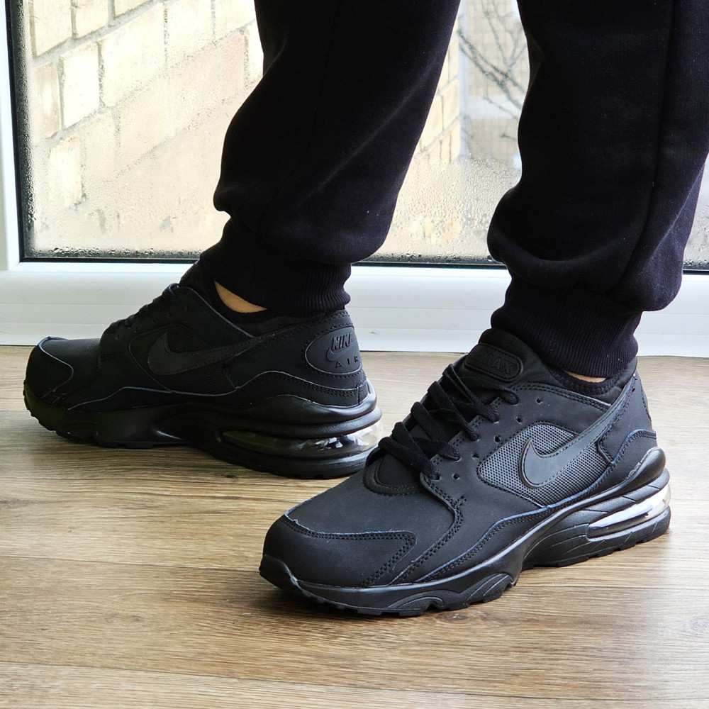 Чоловічі Чорні Кросівки Nike Air Max 93 Шкіряні Найк (розміри: 41,42,43,44,45) — 93-1 Відео Огляд Дніпро - фото 5