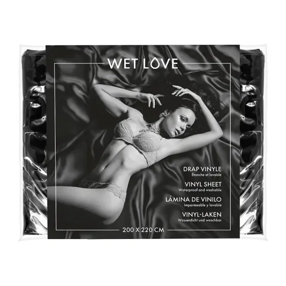 Простирадло з вінілу Fetish Tentation Black 220x200, чорне Львів