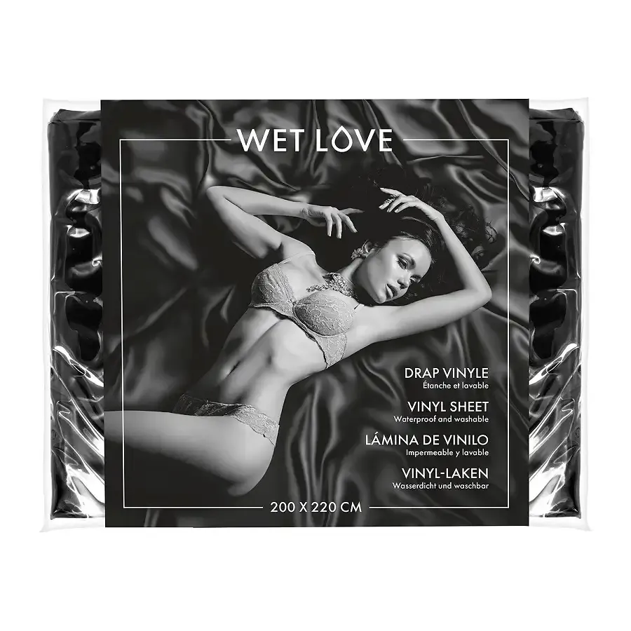 Простирадло з вінілу Fetish Tentation Black 220x200, чорне Львів - фото 1